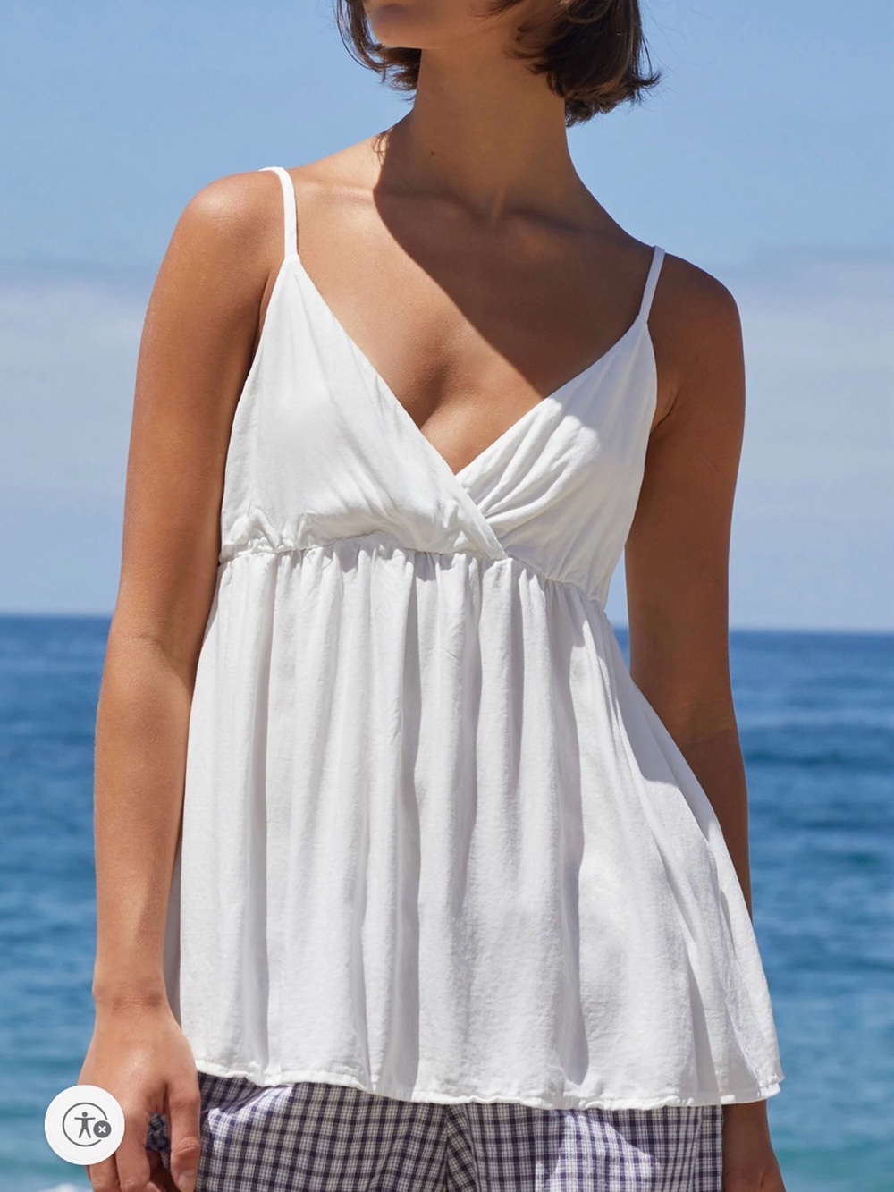 Brandy Melville Edith Tank - White Babydoll